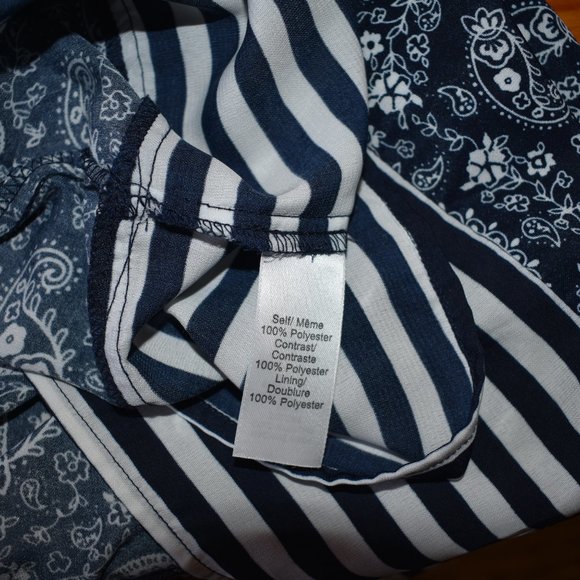 Maurices Navy and White Paisley A-Line Dress - Picture 6 of 6